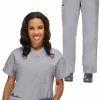 AllHeart Women's V-Neck Scrub Top & Drawstring Cargo Scrub Pant Set -clothings shop 1 ah 7set 650