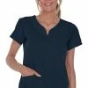 Grey's Anatomy Women's Notch Neck Solid Scrub Top 2 Grey's Anatomy Women's Notch Neck Solid Scrub Top -clothings shop 1 bc 2121 650