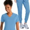 Grey's Anatomy Women's Solid Scrub Top & Eden Jogger Scrub Pant -clothings shop 1 bc 25set 650