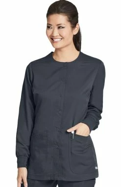 Grey's Anatomy Women's Round Neck Warm Up Scrub Jacket