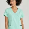 Grey's Anatomy Women's Surplice Solid Scrub Top -clothings shop 1 bc grs001 650