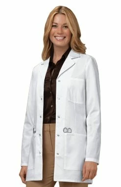 Cherokee Women's Snap Front Princess Seam 32" Lab Coat