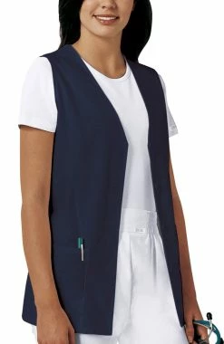 Cherokee Women's Button Front Solid Scrub Vest