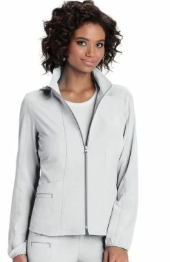 Heartsoul Women's Hoodie Warm Up Solid Scrub Jacket