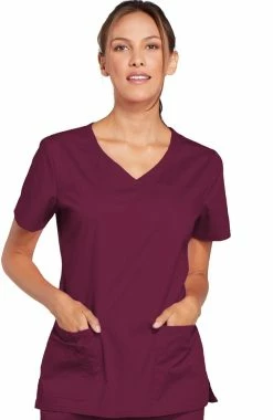 Cherokee Workwear Women's V-Neck Solid Scrub Top