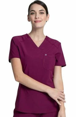 Cherokee Women's V-Neck Raglan Solid Scrub Top