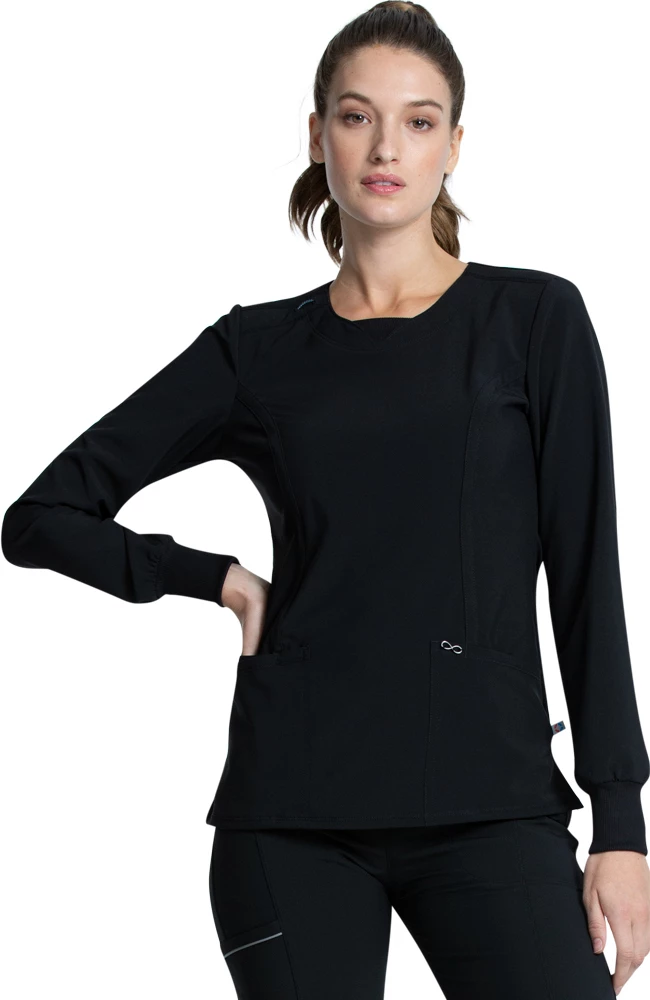 Cherokee Women's Long Sleeve V-Neck Solid Scrub Top 3 Cherokee Women's Long Sleeve V-Neck Solid Scrub Top