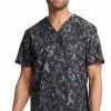 Cherokee Men's Crosstown Texture Print Scrub Top -clothings shop 1 ck ck920 printcrt 650