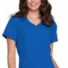 Heartsoul Women's Split Neck Solid Scrub Top 2 Heartsoul Women's Split Neck Solid Scrub Top -clothings shop 1 ck hs710 650