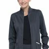 Cherokee Workwear Women's Hi-Low Solid Scrub Jacket -clothings shop 1 ck ww301 650