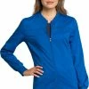 Cherokee Workwear Women's Zip Front Solid Scrub Jacket -clothings shop 1 ck ww305ab 650