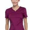 Cherokee Workwear Women's V-Neck Solid Scrub Top 2 Cherokee Workwear Women's V-Neck Solid Scrub Top -clothings shop 1 ck ww601 650