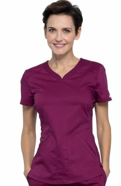 Cherokee Workwear Women's V-Neck Solid Scrub Top