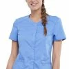 Cherokee Workwear Women's Snap Front Solid Scrub Top 1 Cherokee Workwear Women's Snap Front Solid Scrub Top -clothings shop 1 ck ww622 650