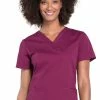 Cherokee Workwear Women's V-Neck Solid Scrub Top -clothings shop 1 ck ww665 650