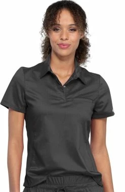 Cherokee Workwear Women's Snap Front Polo Top