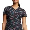 Dickies Women's V-Neck Blooming Wild Print Scrub Top -clothings shop 1 di dk656 printbmw 650
