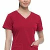 Dickies Women's V-Neck Solid Scrub Top 2 Dickies Women's V-Neck Solid Scrub Top -clothings shop 1 di dk730 650