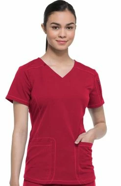 Dickies Women's V-Neck Solid Scrub Top