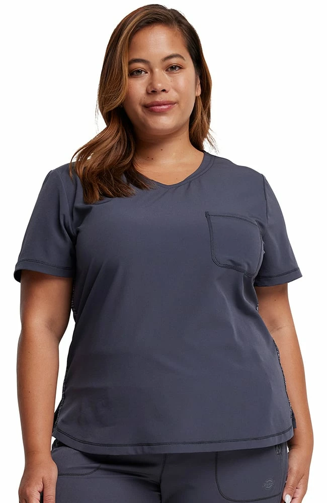 Dickies Women's Rounded V-Neck Scrub Top 3 Dickies Women's Rounded V-Neck Scrub Top