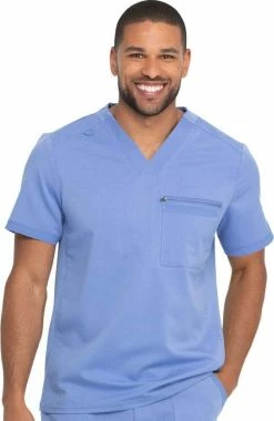 Dickies Men's V-Neck Solid Scrub Top