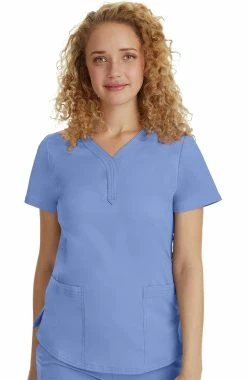 Healing Hands Women's Jane Y-Neck Solid Scrub Top