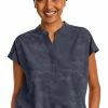 Healing Hands Women's Journey Mandarin Collar Camo Scrub Top -clothings shop 1 hh 2352 650