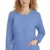 Healing Hands Women's Daisy Snap Warm Up Solid Scrub Jacket