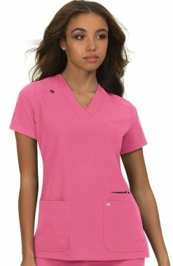 Koi Women's Hustle & Heart Solid Scrub Top