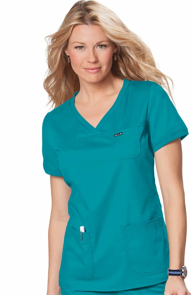 Koi Women's Nicole Crossover V-Neck Solid Scrub Top 3 Koi Women's Nicole Crossover V-Neck Solid Scrub Top