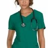 Koi Women's Katie Mock Wrap Solid Scrub Top 1 Koi Women's Katie Mock Wrap Solid Scrub Top -clothings shop 1 ko 374 650