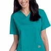 Landau Women's V-Neck Solid Scrub Top -clothings shop 1 ln 70221 650