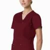 Maevn Uniforms Women's V-Neck 3 Pocket Solid Scrub Top
