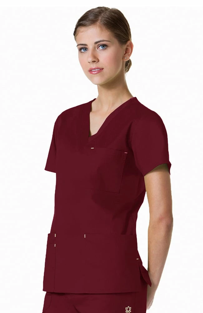Maevn Uniforms Women's V-Neck 3 Pocket Solid Scrub Top 3 Maevn Uniforms Women's V-Neck 3 Pocket Solid Scrub Top