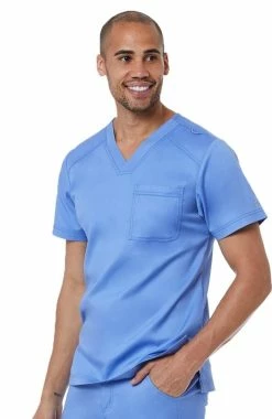 Maevn Uniforms Men's Basic V-Neck Solid Scrub Top