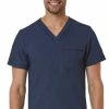 Maevn Uniforms Men's Contrast Piping V-Neck Solid Scrub Top 2 Maevn Uniforms Men's Contrast Piping V-Neck Solid Scrub Top -clothings shop 1 mv 5901 650