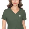 Med Couture Women's One Pocket Tuck-In Scrub Top