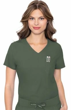 Med Couture Women's One Pocket Tuck-In Scrub Top