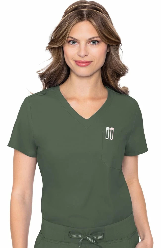 Med Couture Women's One Pocket Tuck-In Scrub Top 3 Med Couture Women's One Pocket Tuck-In Scrub Top