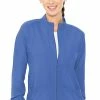 Med Couture Women's Warm Up Solid Scrub Jacket