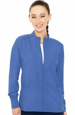 Med Couture Women's Warm Up Solid Scrub Jacket
