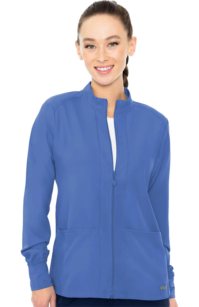 Med Couture Women's Warm Up Solid Scrub Jacket 3 Med Couture Women's Warm Up Solid Scrub Jacket