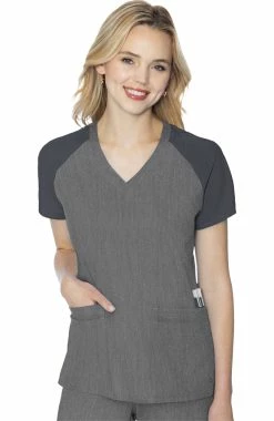 Med Couture Women's Raglan Sleeve Scrub Top