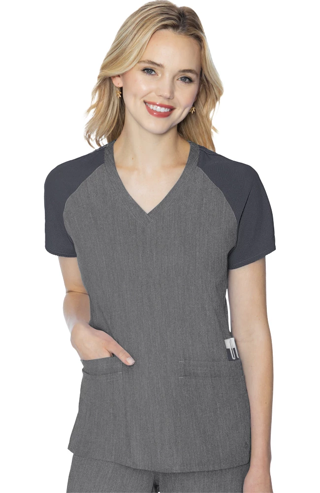Med Couture Women's Raglan Sleeve Scrub Top 3 Med Couture Women's Raglan Sleeve Scrub Top
