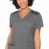 Med Couture Women's V-Neck Knit Back Top