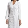White Cross Women's Long Sleeve Embroidered Collar Scrub Dress