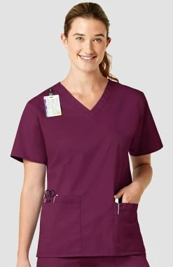 WonderWORK Women's V-Neck Solid Scrub Top