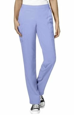 WonderWink Women's Elastic Waistband Cargo Scrub Pant