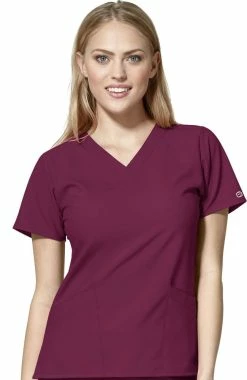 WonderWink Women's Classic V-Neck Solid Scrub Top