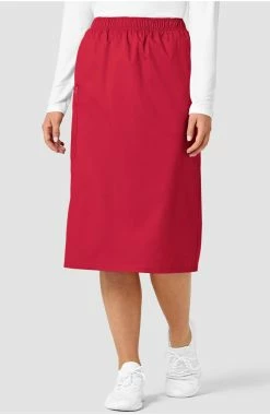 WonderWORK Women's Elastic Waist Cargo Scrub Skirt